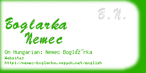 boglarka nemec business card